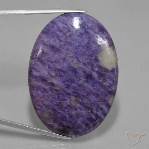 62.45ct 天然 中紫 硅藻土, 椭圆形, 不透明