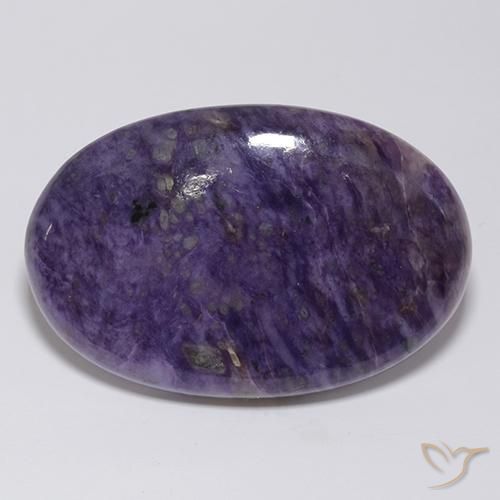 61.63克拉天然紫龙晶，椭圆形，不透明