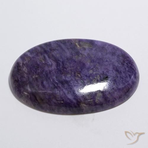 61.63克拉天然紫龙晶，椭圆形，不透明