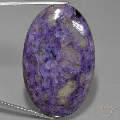 71.35ct 天然 中紫 硅藻土, 椭圆形, 不透明