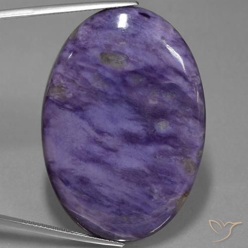 71.34ct 天然 中紫 硅藻土, 椭圆形, 不透明