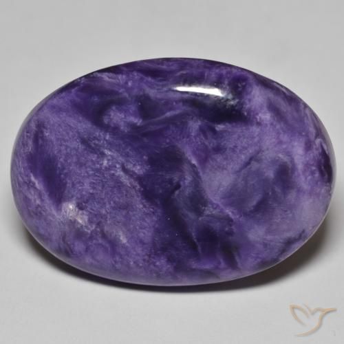 32.86ct 天然 中紫 硅藻土, 椭圆形, 不透明