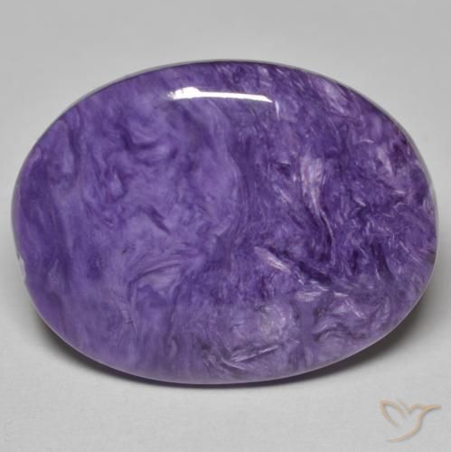 27.75ct 天然 深紫罗兰色 硅藻土, 椭圆形, 不透明