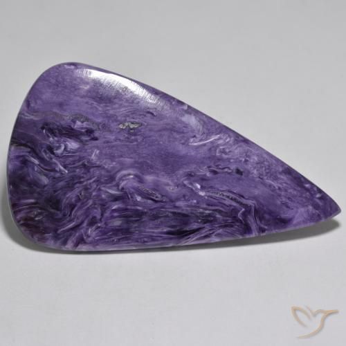 76.47克拉天然紫龙晶，梨形，不透明