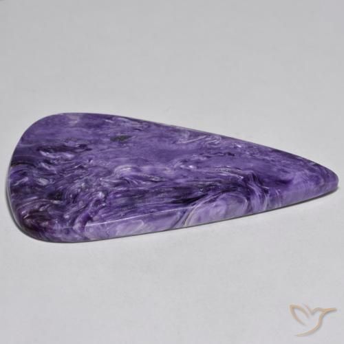 76.47克拉天然紫龙晶，梨形，不透明