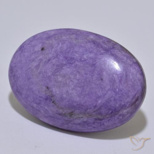 34.16ct 天然 中紫 硅藻土, 椭圆形, 不透明