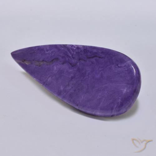 64.39克拉天然紫龙晶，梨形，不透明