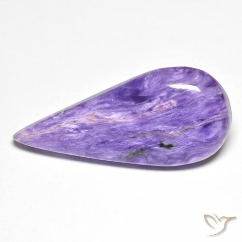 12.05ct 天然 中紫 硅藻土, 梨形, 不透明