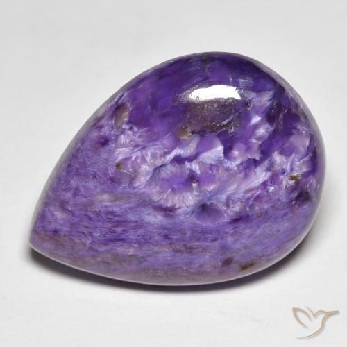 14.25ct 天然 Medium Dark-Violet 硅藻土, 梨形, 不透明