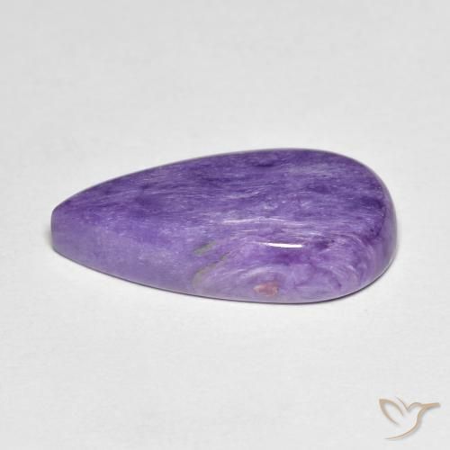 6.67克拉天然紫龙晶，梨形，不透明