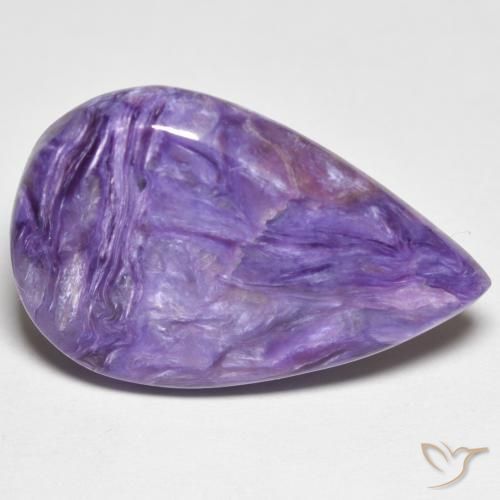12.72ct 天然 中紫 硅藻土, 梨形, 不透明