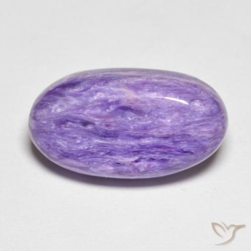 7.23ct 天然 中紫 硅藻土, 椭圆形, 不透明
