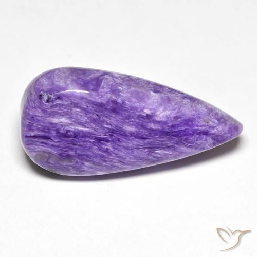 12.77克拉天然紫龙晶，梨形，不透明