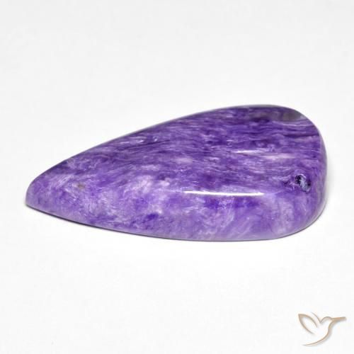 12.77克拉天然紫龙晶，梨形，不透明