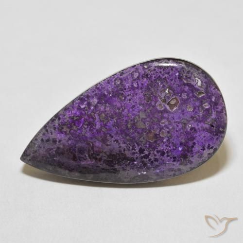 29.01ct 天然 天鹅绒紫紫 硅藻土, 梨形, 不透明