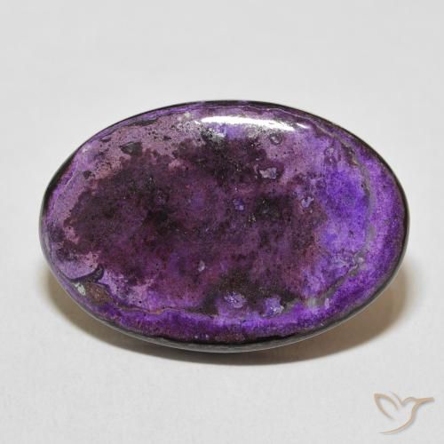 20.25ct 天然 Medium Dark-Violet 硅藻土, 椭圆形, 不透明