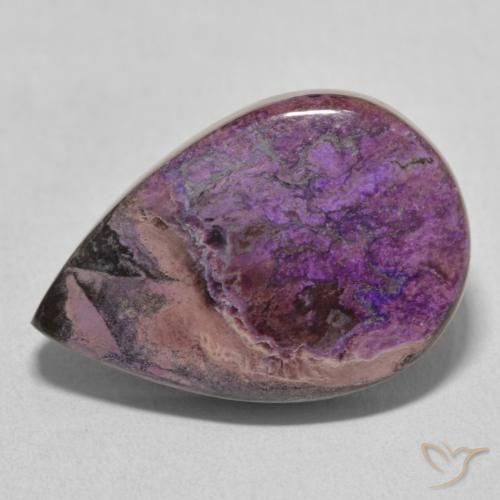 18.65ct 天然 中紫 硅藻土, 梨形, 不透明