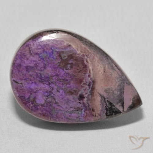 18.65克拉天然紫龙晶，梨形，不透明