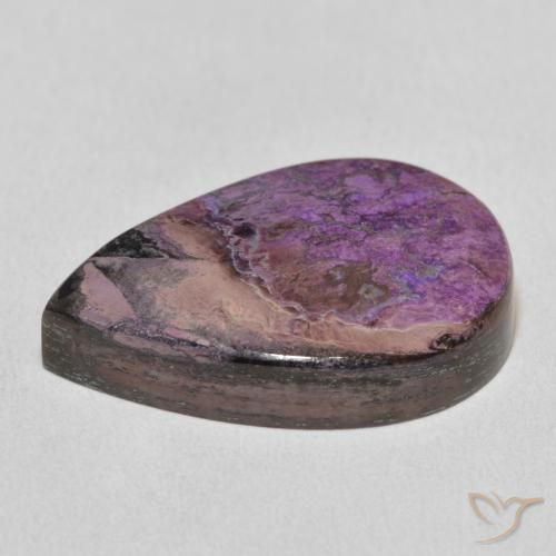 18.65克拉天然紫龙晶，梨形，不透明