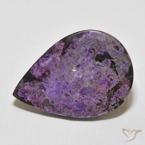 19.23ct 天然 天鹅绒紫紫 硅藻土, 梨形, 不透明
