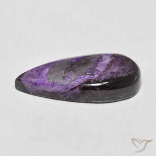 15.16克拉天然紫龙晶，梨形，不透明