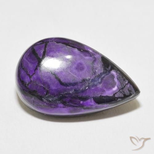 13.29克拉天然紫龙晶，梨形，不透明