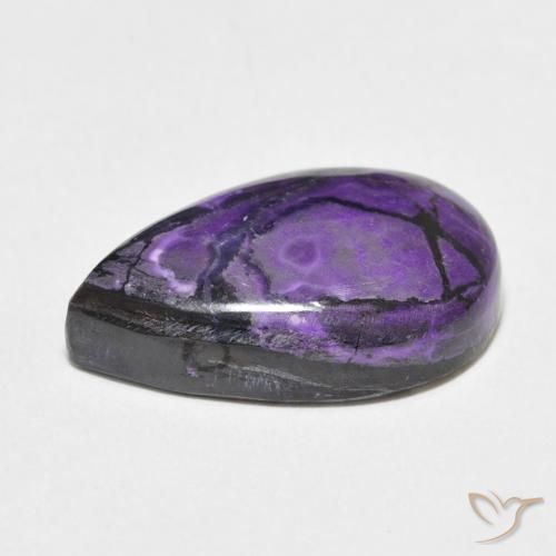 13.29克拉天然紫龙晶，梨形，不透明