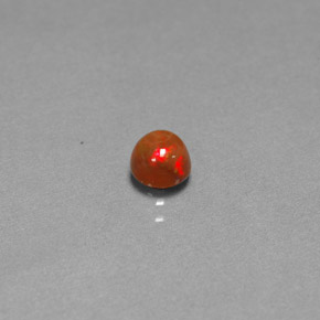 0.45克拉天然多色巧克力欧泊，透明，4.93毫米，透明/半透明