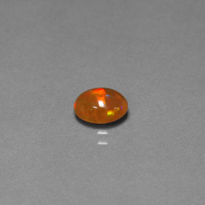 0.62克拉天然多色巧克力欧泊，透明，7.1×5.3毫米，透明/半透明