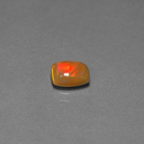 0.67克拉天然多色巧克力欧泊，透明，7.1×5.2毫米，透明/半透明