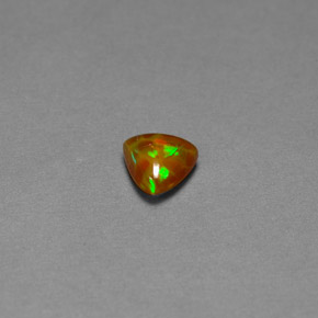 0.52克拉天然多色巧克力欧泊，透明，6.4×6.2毫米，透明/半透明