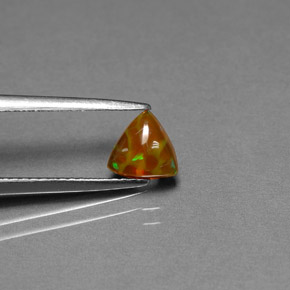 0.52克拉天然多色巧克力欧泊，透明，6.4×6.2毫米，透明/半透明