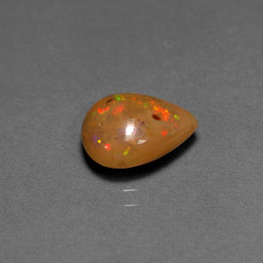 1.64克拉天然多色巧克力欧泊，梨形，10.5×8.5毫米，不透明