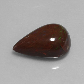3.83克拉天然棕色巧克力欧泊，梨形，14.5×9毫米，不透明