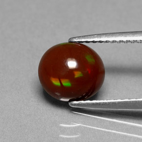 1.40克拉天然巧克力蛋白石，椭圆形切割，不透明