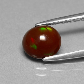 1.40克拉天然巧克力蛋白石，椭圆形切割，不透明