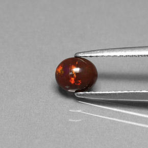 0.43克拉天然巧克力蛋白石，椭圆形切割，不透明