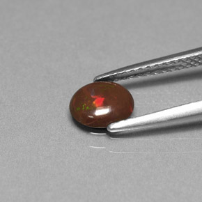 0.44克拉天然巧克力蛋白石，椭圆形切割，不透明