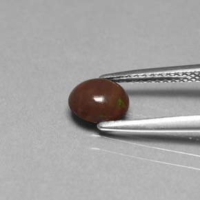 0.49克拉天然巧克力蛋白石，椭圆形切割，不透明