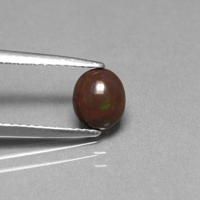0.49克拉天然巧克力蛋白石，椭圆形切割，不透明