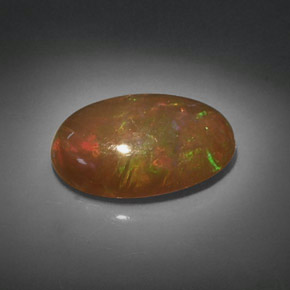 5.32克拉天然多色巧克力欧泊，椭圆形切割，17.5×12.2毫米，不透明