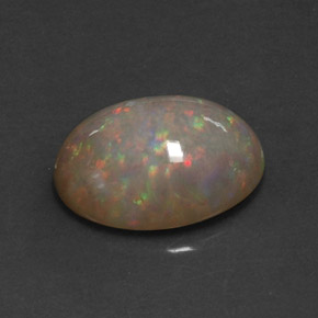 5.59克拉天然多色巧克力欧泊，椭圆形切割，16.5×12.6毫米，不透明