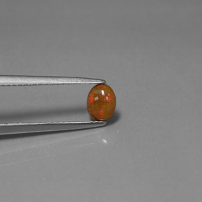 0.34克拉天然巧克力蛋白石，椭圆形切割，不透明