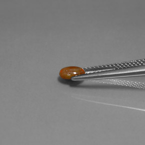 0.34克拉天然巧克力蛋白石，椭圆形切割，不透明