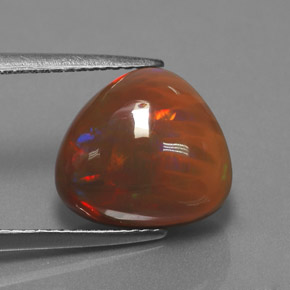 4.49克拉天然多色巧克力欧泊，异形，12×10.9毫米，不透明
