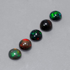 克拉天然巧克力蛋白石，圆形切割，不透明