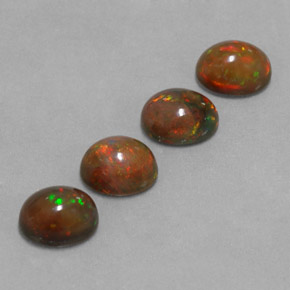 克拉天然巧克力蛋白石，椭圆形切割，半透明