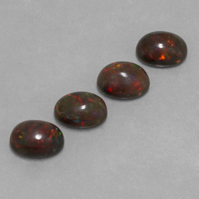 3.23天然多色巧克力欧泊，椭圆形切割，8×6.1毫米，半透明