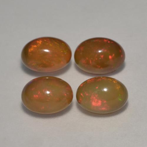 2.83天然多色巧克力欧泊，椭圆形切割，7×5.1毫米，半透明