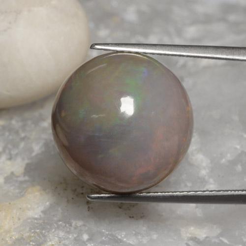 11.31克拉天然巧克力蛋白石，圆形切割，不透明